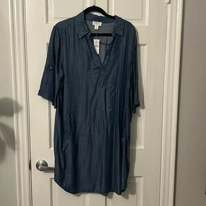 Loft Outlet Lounge Denim Dress Size XL